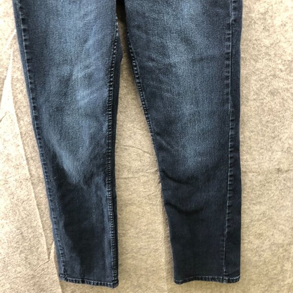 Calvin Klein Youth Boys 16 Slim Straight Jeans Dark Wash Blue Stretch Adjustable - Picture 4 of 13